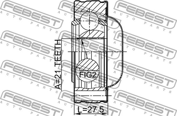 Febest 0711-JB420SHA - Led, kardanaxel xdelar.se