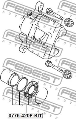 Febest 0776-420F-KIT - Reparationssats, bromsok xdelar.se