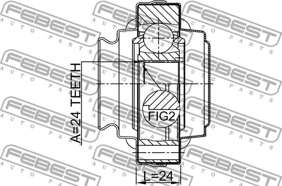 Febest 1911-E87R - Ledsats, drivaxel xdelar.se