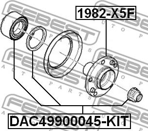 Febest 1982-X5F - Hjulnav xdelar.se