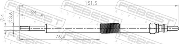 Febest 14642-001 - Glödstift xdelar.se