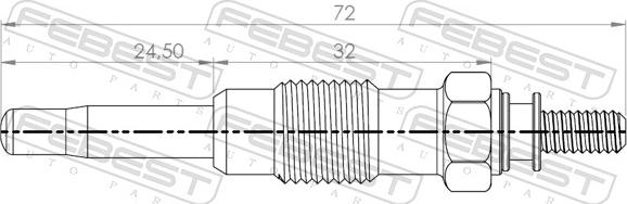 Febest 16642-004 - Glödstift xdelar.se