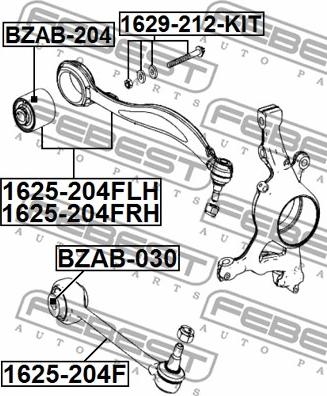 Febest 1629-212-KIT - Inställningsskruv, camber xdelar.se