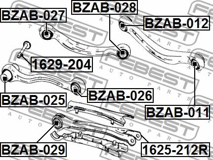 Febest 1629-204 - Inställningsskruv, camber xdelar.se