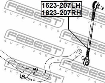 Febest 1623-207RH - Länk, krängningshämmare xdelar.se