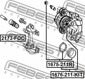 Febest 1675-211R - Reparationssats, bromsok xdelar.se