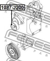 Febest 1087-J200 - Styrrulle, flerspårsrem xdelar.se