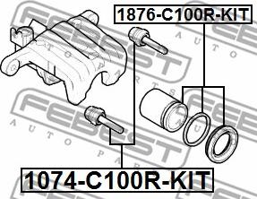 Febest 1876-C100R-KIT - Reparationssats, bromsok xdelar.se