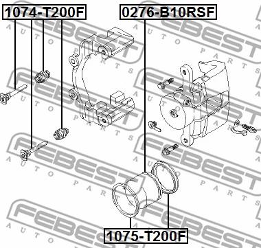 Febest 1075-T200F - Reparationssats, bromsok xdelar.se