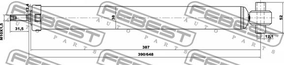 Febest 18656540R - Stötdämpare xdelar.se