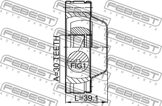 Febest 1811-MOKFSHA - Led, kardanaxel xdelar.se