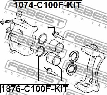 Febest 1876-C100F-KIT - Reparationssats, bromsok xdelar.se