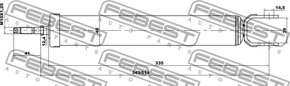 Febest 12650914R - Stötdämpare xdelar.se