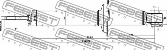 Febest 12658718R - Stötdämpare xdelar.se