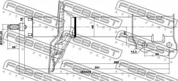 Febest 12667890RL - Stötdämpare xdelar.se