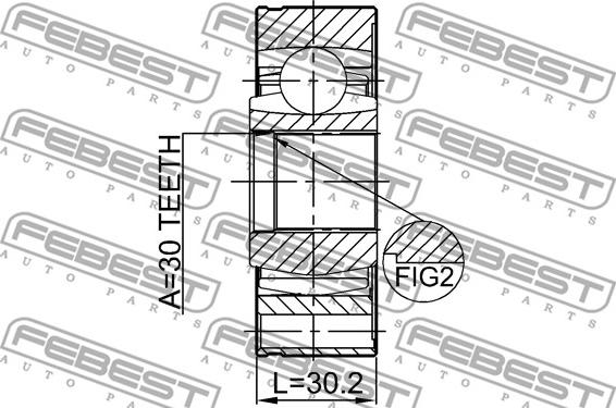 Febest 1211-IX35SHA - Ledsats, drivaxel xdelar.se