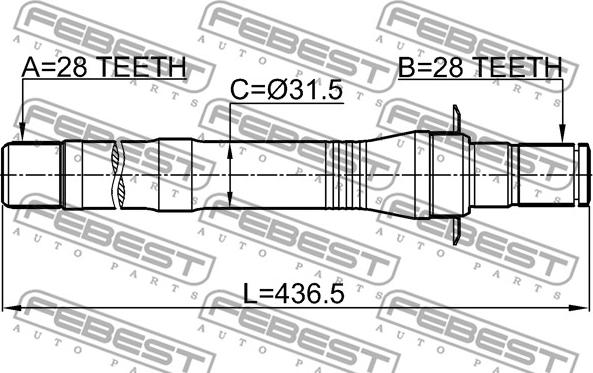 Febest 1212-CM10MT4WD - Drivaxel xdelar.se