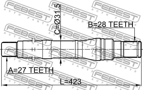 Febest 1212-SFBM - Drivaxel xdelar.se