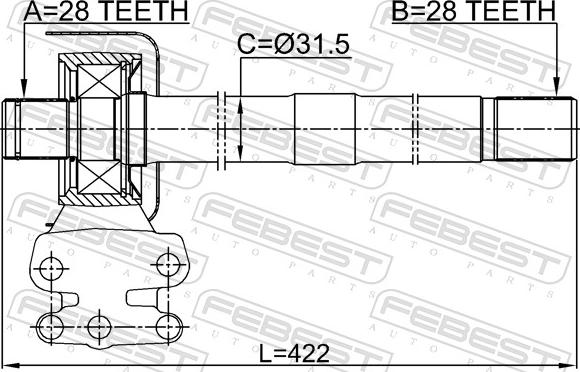 Febest 1212-TM4WDRH - Drivaxel xdelar.se