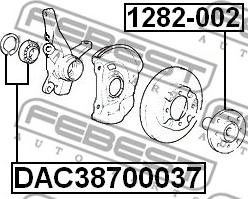 Febest DAC38700037 - Hjullager xdelar.se