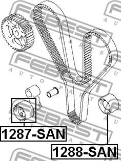 Febest 1287-SAN - Spännrulle, tandrem xdelar.se