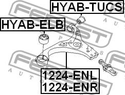 Febest 1224-ENL - Länkarm, hjulupphängning xdelar.se