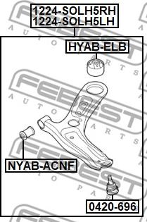 Febest 1224-SOLH5RH - Länkarm, hjulupphängning xdelar.se