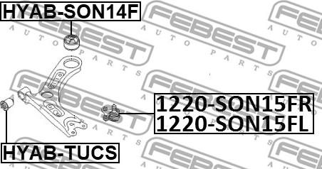 Febest 1220-SON15FL - Stöd- / Styrstag xdelar.se