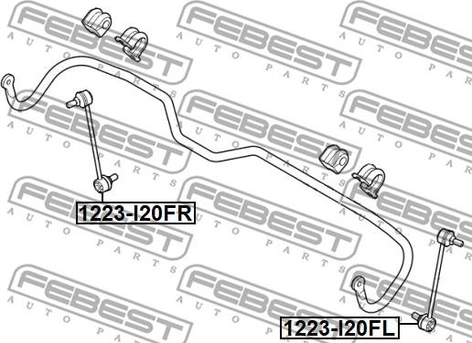 Febest 1223-I20FR - Länk, krängningshämmare xdelar.se