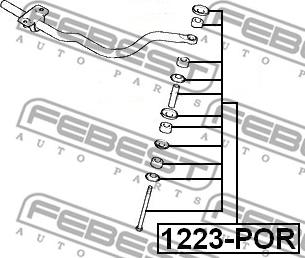 Febest 1223-POR - Länk, krängningshämmare xdelar.se