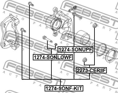 Febest 1274-SONF-KIT - Styrlagersats, bromsok xdelar.se