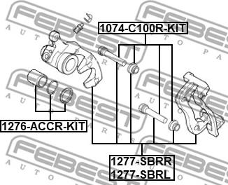 Febest 1276-ACCR-KIT - Reparationssats, bromsok xdelar.se