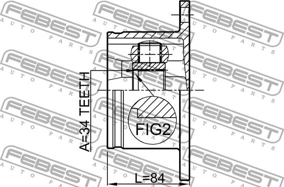 Febest 1711-A4 - Ledsats, drivaxel xdelar.se