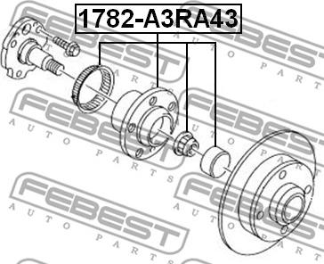 Febest 1782-A3RA43 - Hjulnav xdelar.se