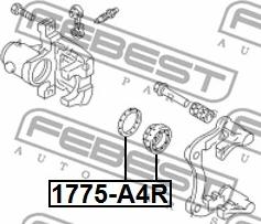 Febest 1775-A4R - Reparationssats, bromsok xdelar.se