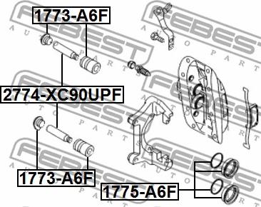 Febest 1775-A6F - Reparationssats, bromsok xdelar.se