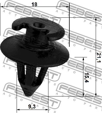 Febest 88570-001 - Fästclips, dörrbeklädnad xdelar.se