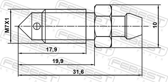 Febest 8870-002 - Luftningsskruv / ventil, bromsok xdelar.se