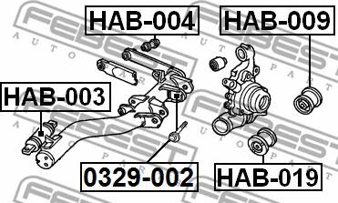 Febest HAB-009 - Länkarmsbussning xdelar.se