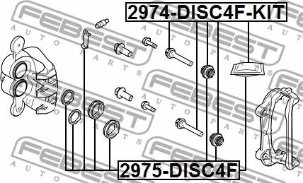 Febest 2975-DISC4F - Reparationssats, bromsok xdelar.se