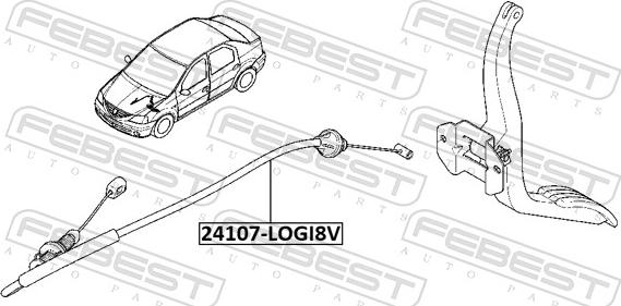 Febest 24107-LOGI8V - Gasvajer xdelar.se