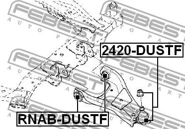 Febest 2420-DUSTF - Stöd- / Styrstag xdelar.se