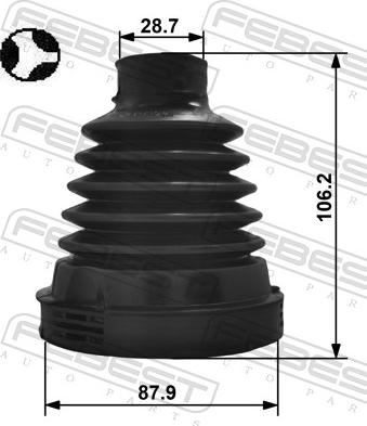 Febest 2515-EXPT - Bälgar, drivaxel xdelar.se