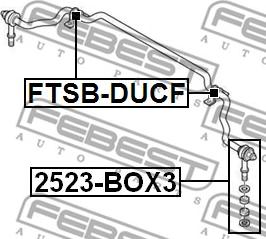 Febest 2523-BOX3 - Länk, krängningshämmare xdelar.se