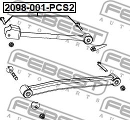 Febest 2098-001-PCS2 - Fästskruvar, länkarm xdelar.se