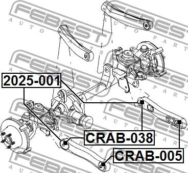 Febest CRAB-038 - Länkarmsbussning xdelar.se