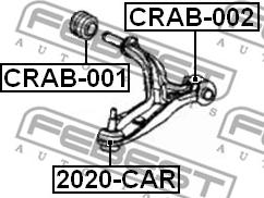 Febest CRAB-002 - Länkarmsbussning xdelar.se