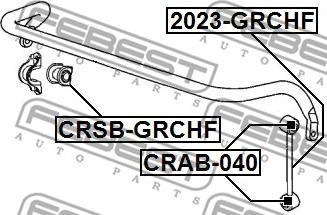 Febest CRAB-040 - Montering, axelstag xdelar.se