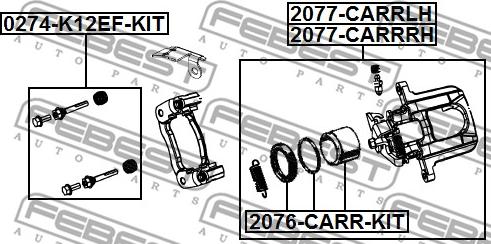 Febest 2076-CARR-KIT - Reparationssats, bromsok xdelar.se