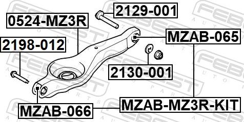 Febest 2198-012 - Inställningsskruv, camber xdelar.se